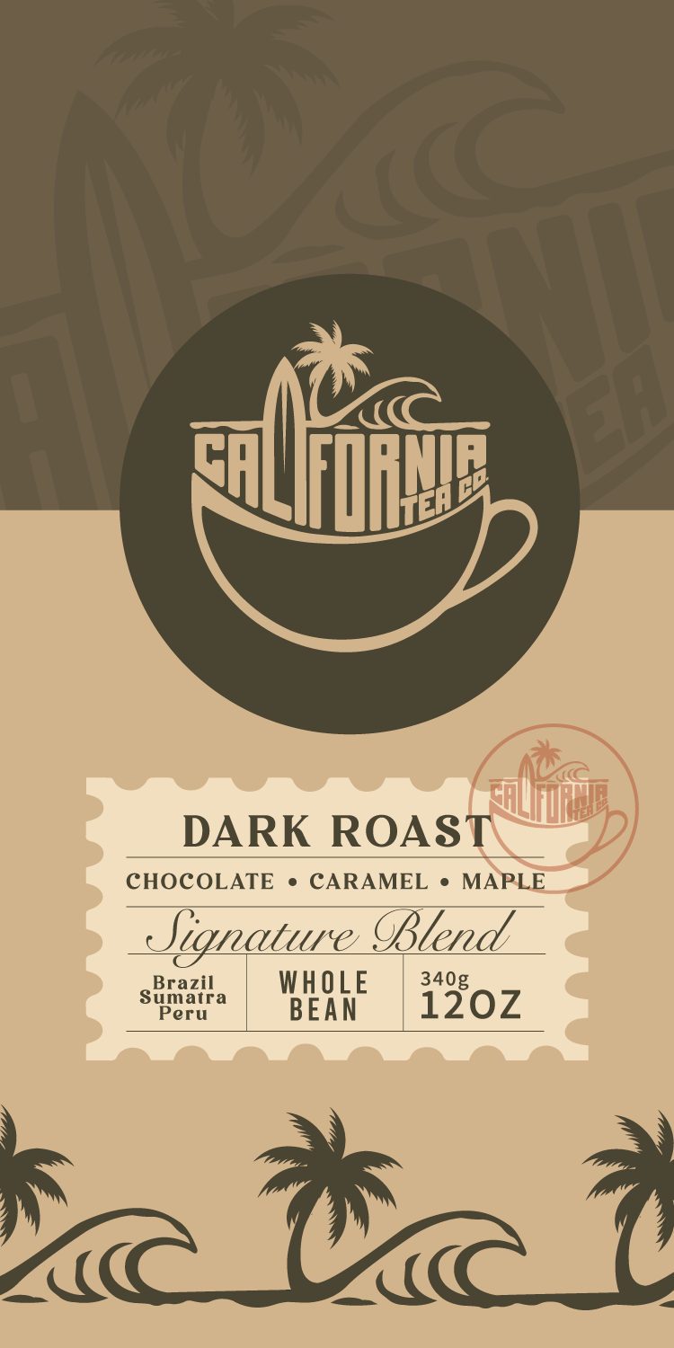 California Tea Company coffee bag packaging