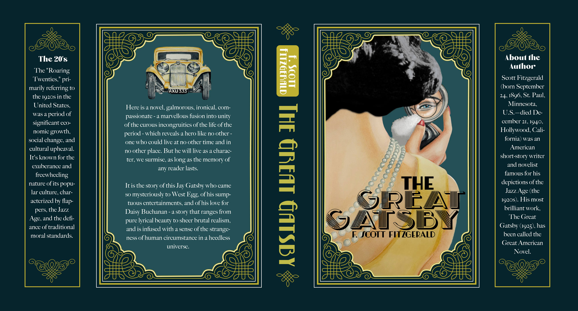 Great Gatsby — full book wrap with flaps